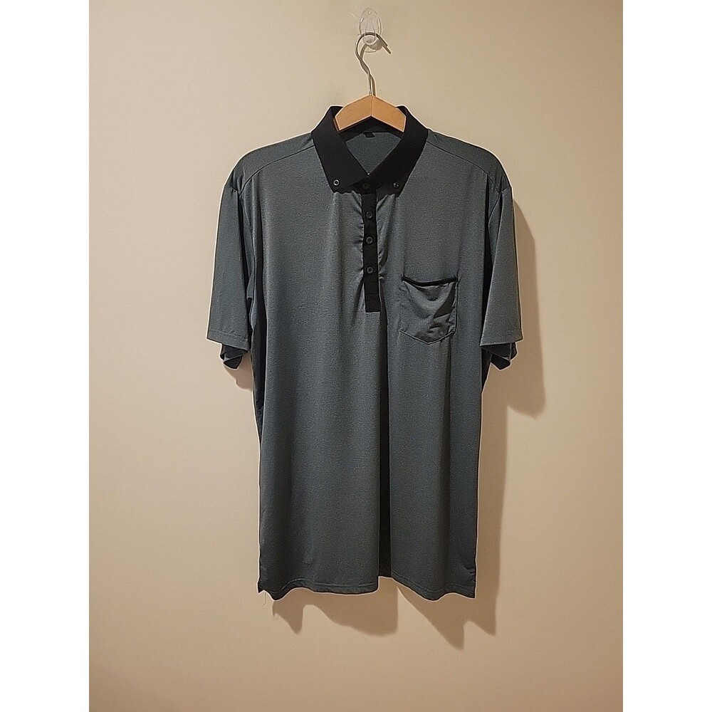 State And Liberty Polo Shirt Stretch Golf Quick Dry Performance Men’s XL Green